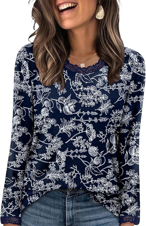 CRAZY GRID Womens Long Sleeve Shirts